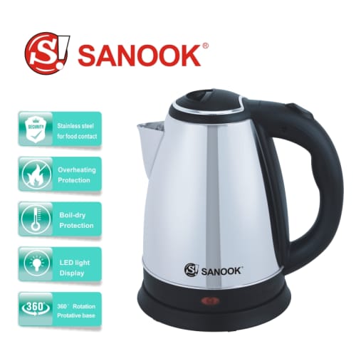 غلاية أوتوماتيكية مغلقة من الغلايات الكهربائية مع قاعدة دورانية