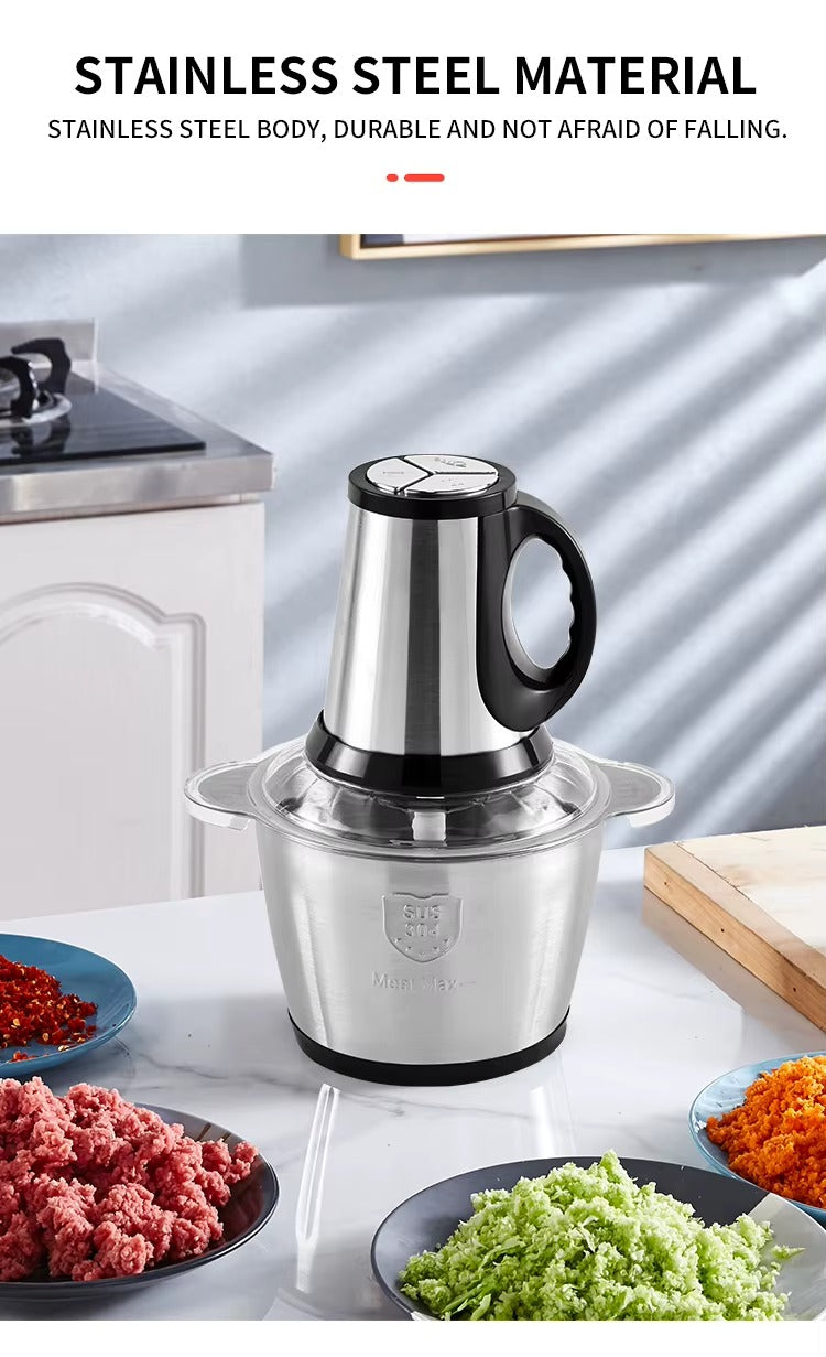 خلاط الطعام المنزلي الأكثر مبيعاً ، مفرمة اللحم المنزلية 2 لتر 3 لتر ، مفرمة اللحم الكهربائية الصغيرة القوية