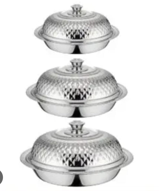 صينية تقديم للمطاعم والفنادق طبق طعام فاخر من الفولاذ المقاوم للصدأ مع طبق بوفيه غطاء